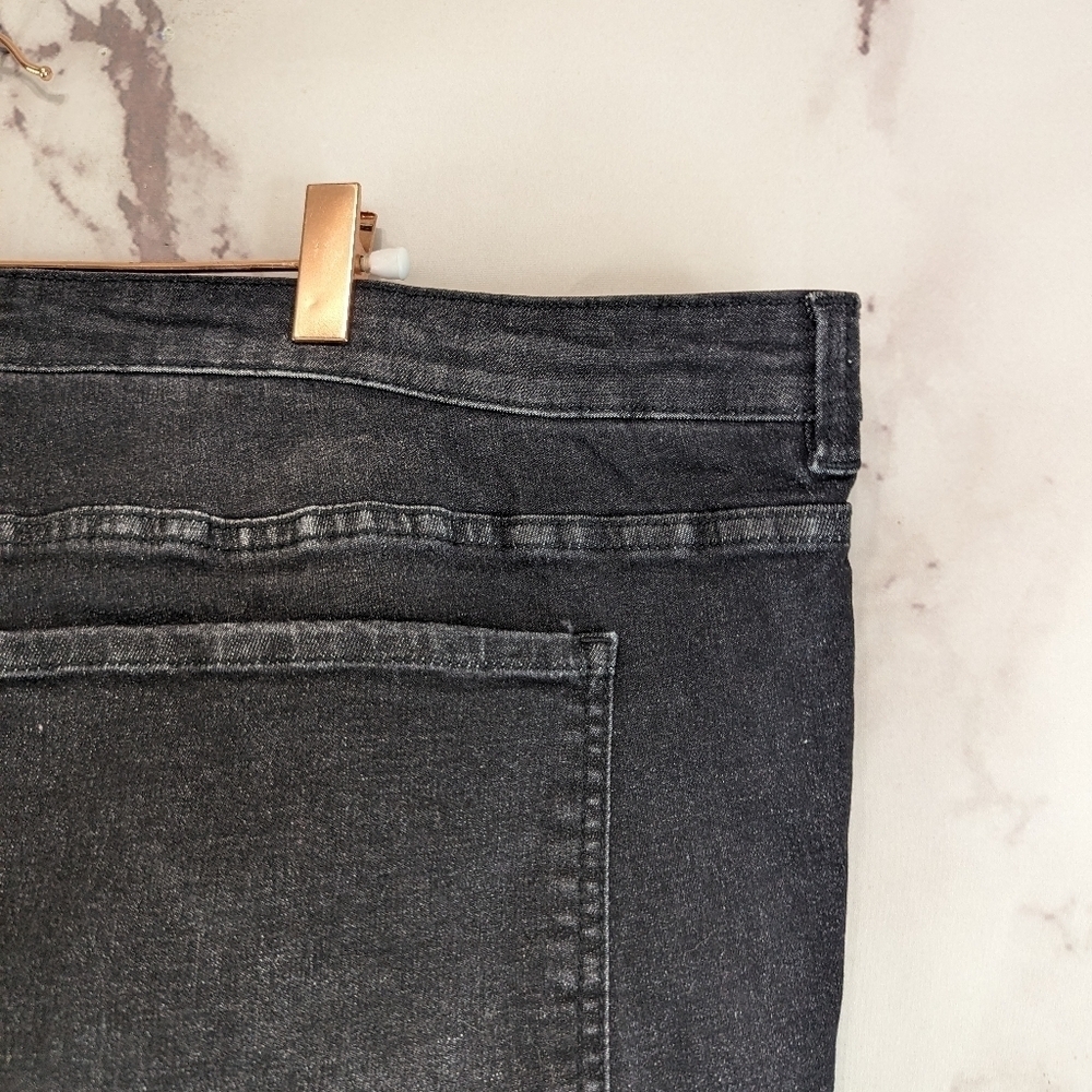 Universal Standard Jeans Womens 24 Black 10 Mid Rise Skinny Distressed - Picture 11 of 12